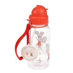 children's water bottle with straw 500ml - mouse ballet