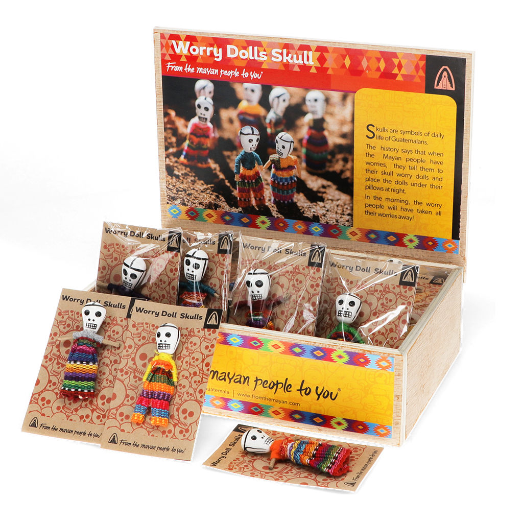 worry dolls - skull (assorted)