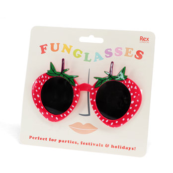 funglasses - lunettes de soleil fraise