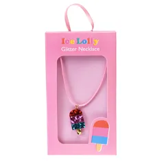 children's glitter necklace - ice lolly children's glitter necklace - ice lolly