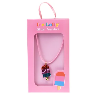 children's glitter necklace - ice lolly children's glitter necklace - ice lolly