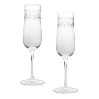 champagnergläser mit eingeritzten sternen 200ml (2-er set) - klar