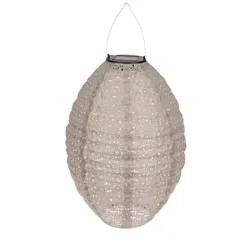 lanterne solaire d'extérieur à suspension - gris vison lanterne solaire d'extérieur à suspension - gris vison