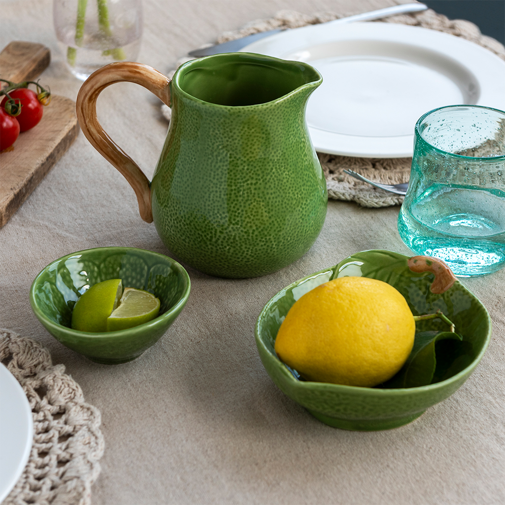 fruit-shaped stoneware bowl - lime