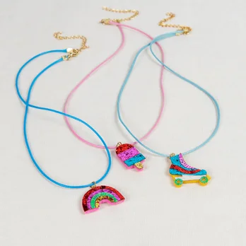 children's glitter necklace - ice lolly children's glitter necklace - ice lolly