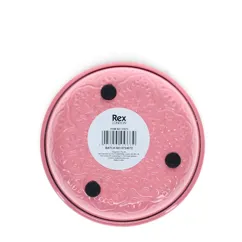 enamel trinket dish - pink enamel trinket dish - pink