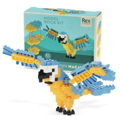 build your own animal model brick kit - macaw