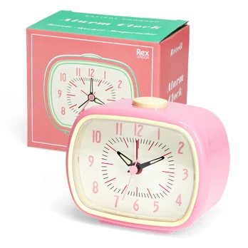 retro alarm clock - pink retro alarm clock - pink
