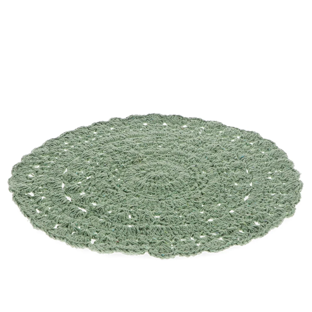 crochet placemat - green