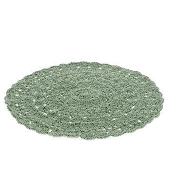 crochet placemat - green