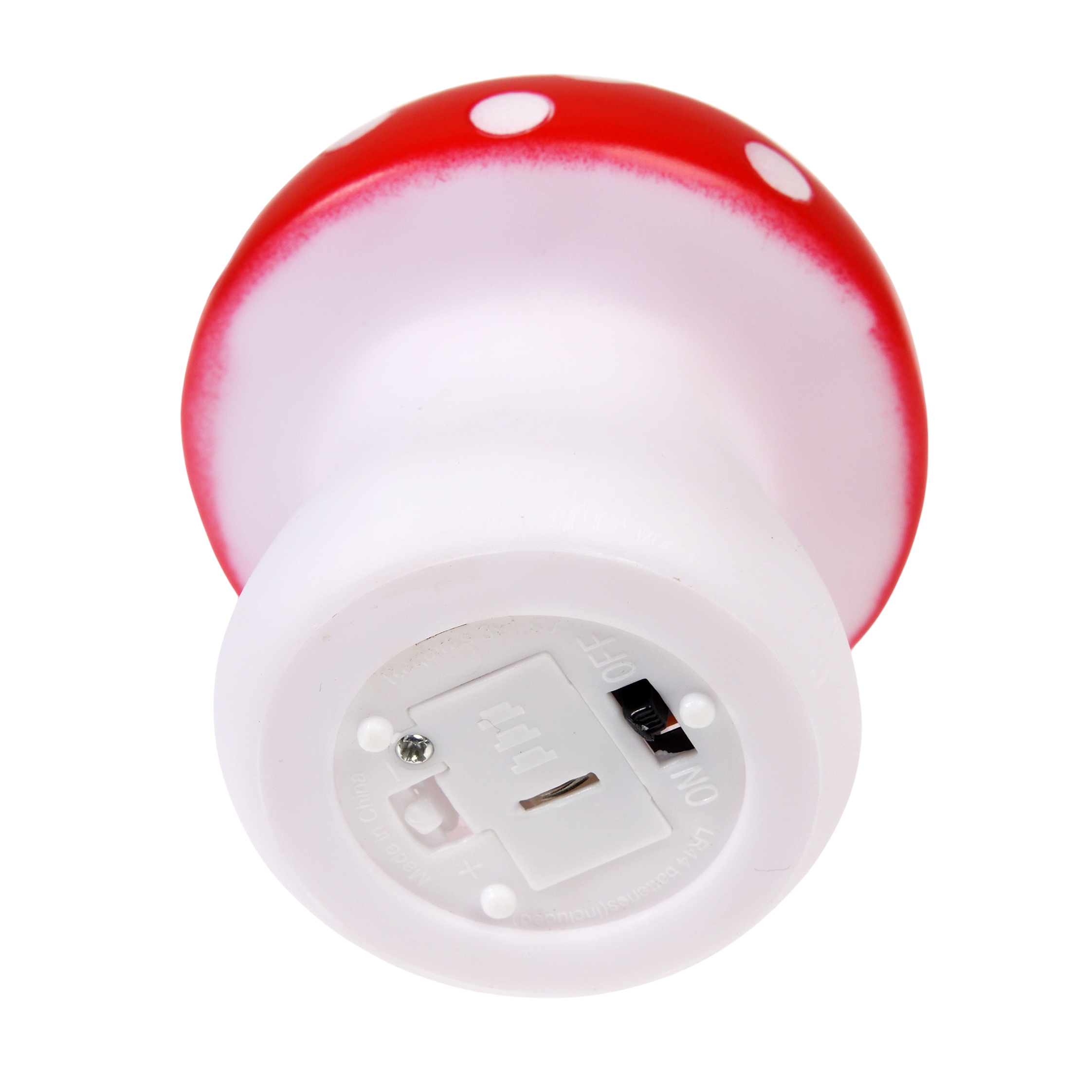 veilleuse led rouge en forme de champignon
