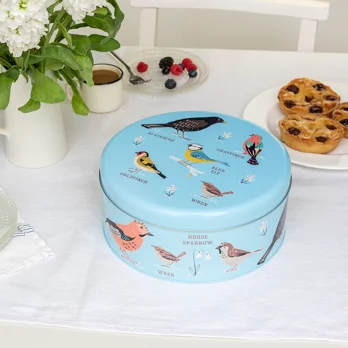 cake storage tin - garden birds cake storage tin - garden birds