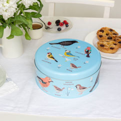 cake storage tin - garden birds