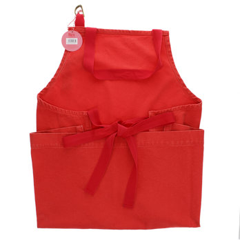 two-tone utility apron - red