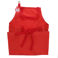 two-tone utility apron - red