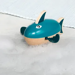 jouet de bain à remonter en bois - requin jouet de bain à remonter en bois - requin