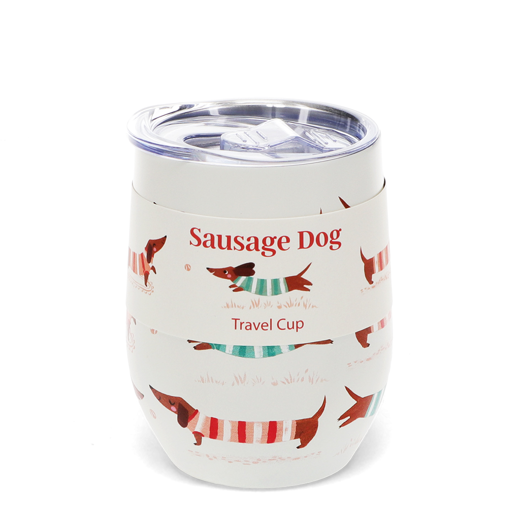 travel cup 350ml - sausage dog