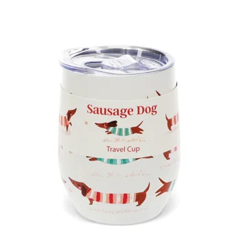 travel cup 350ml - sausage dog travel cup 350ml - sausage dog