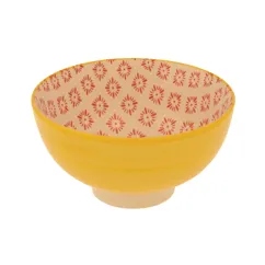 flamenco-schale aus keramik gelb