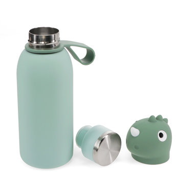 children's animal head drinks bottle 350ml - dinosaur