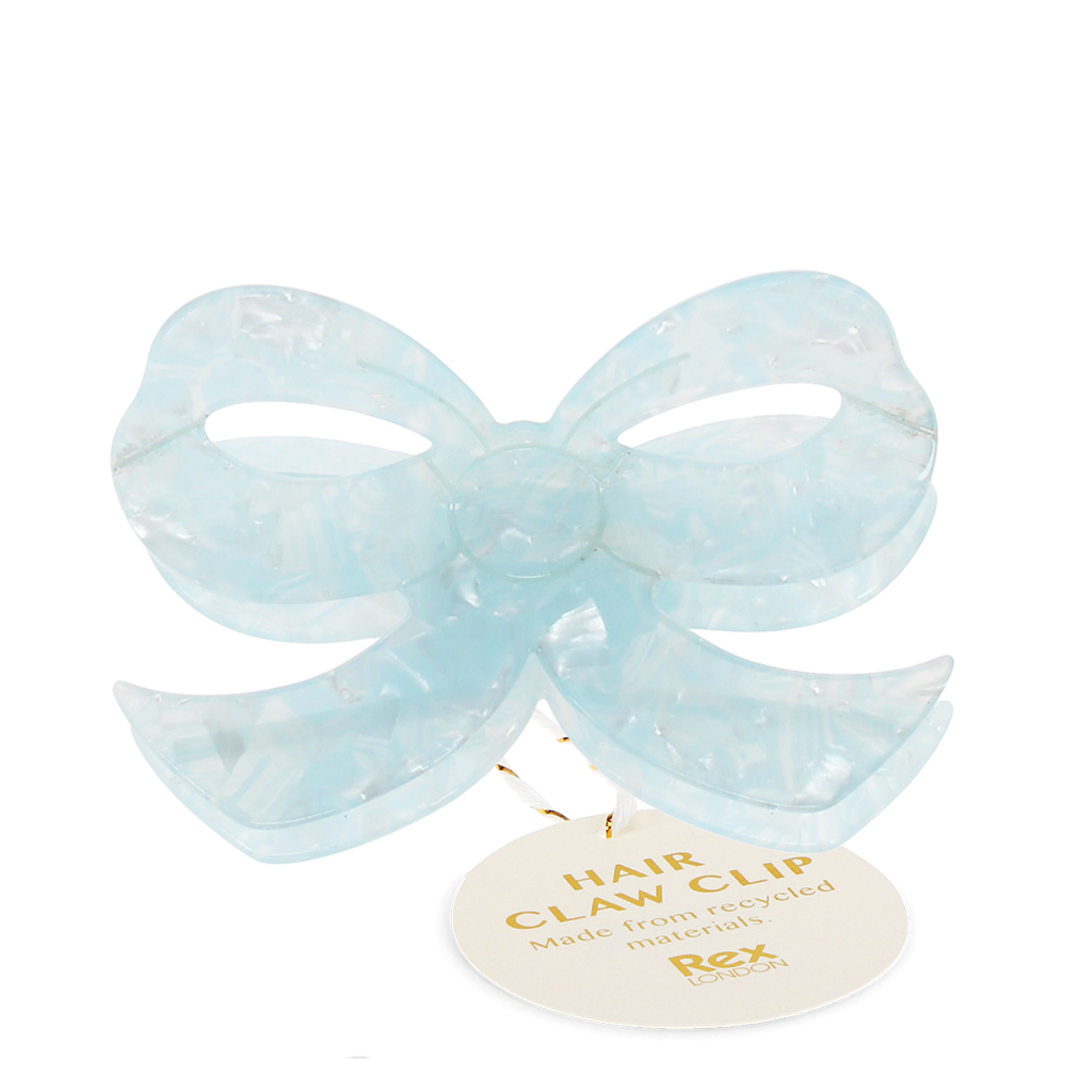 haarklammer - blaue schleife