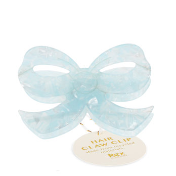 hair claw clip - blue bow