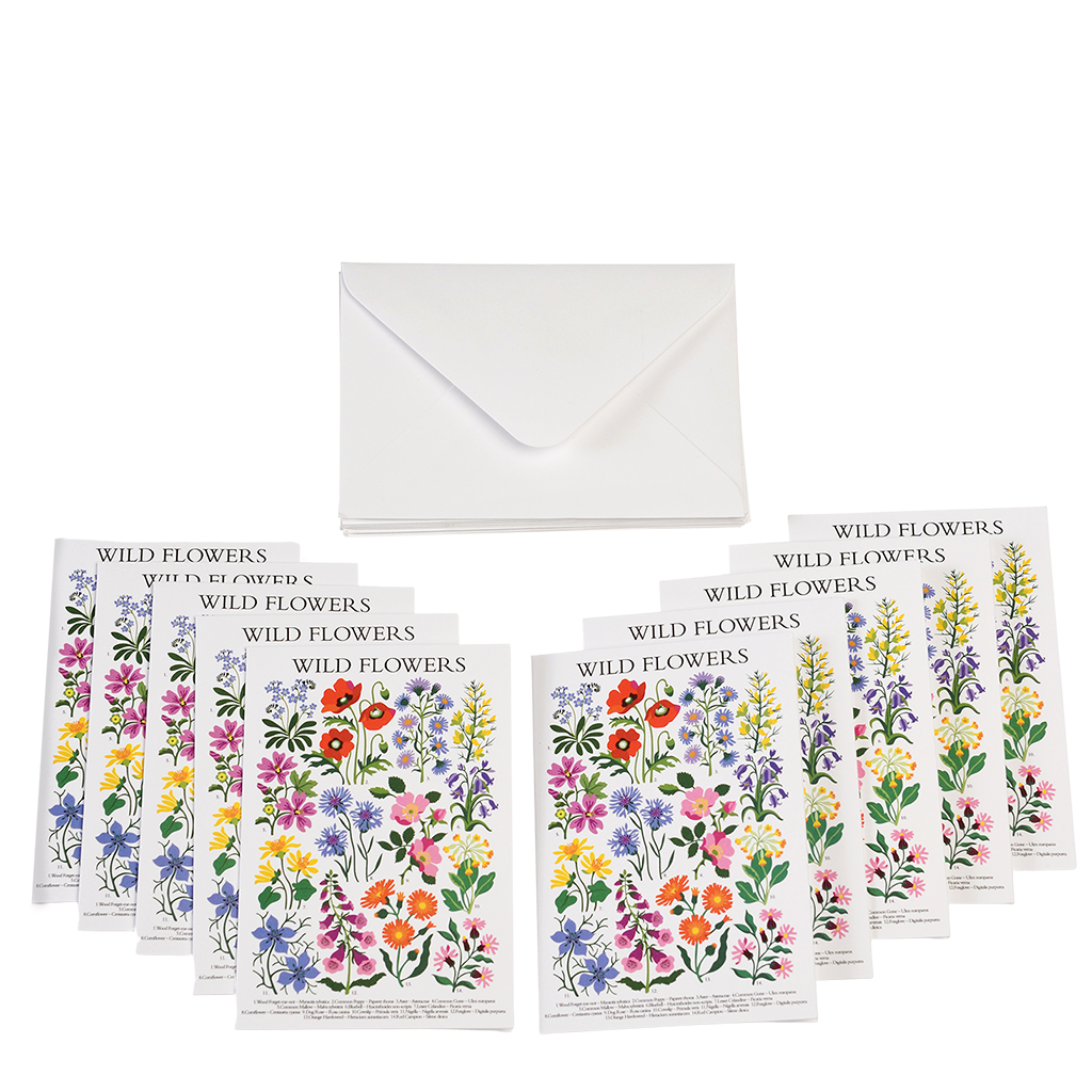 greetings cards (pack of 10) - wild flowers