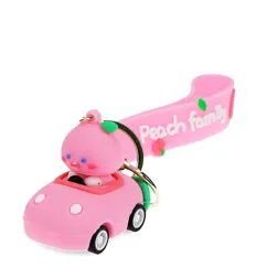 keyring bag charm - peach keyring bag charm - peach