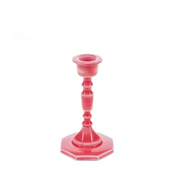 enamel candlestick (13cm) - vibrant pink enamel candlestick (13cm) - vibrant pink