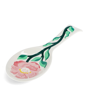 ceramic spoon rest - peony