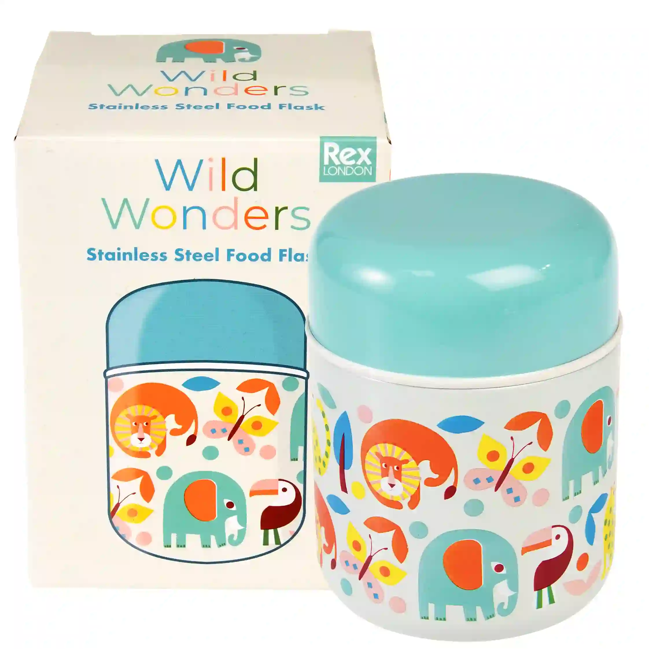 frasco de alimentos de acero inoxidable wild wonders