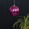 boule disco suspendue (10 cm) - rose