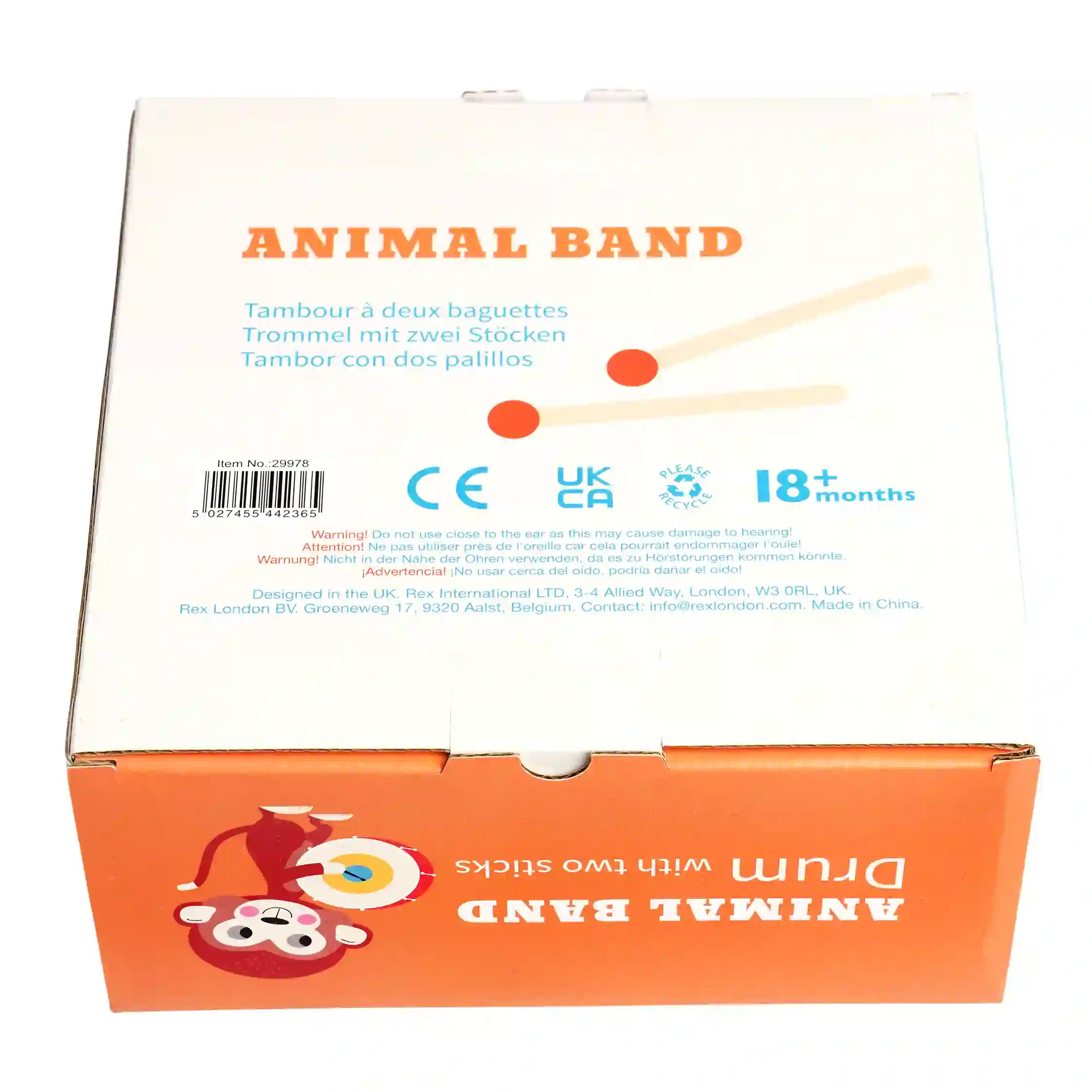 drum with drumsticks - animal band