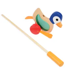 wooden push along flapping duck