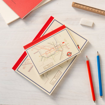 a5 notebook - tfl heritage tube map