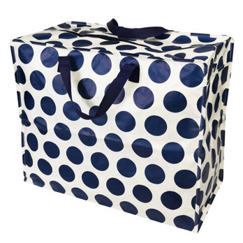 jumbo storage bag - navy on white spotlight