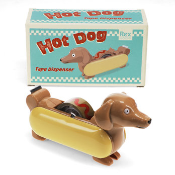 dévidoir de ruban adhésif avec rouleau de ruban adhésif - hot dog