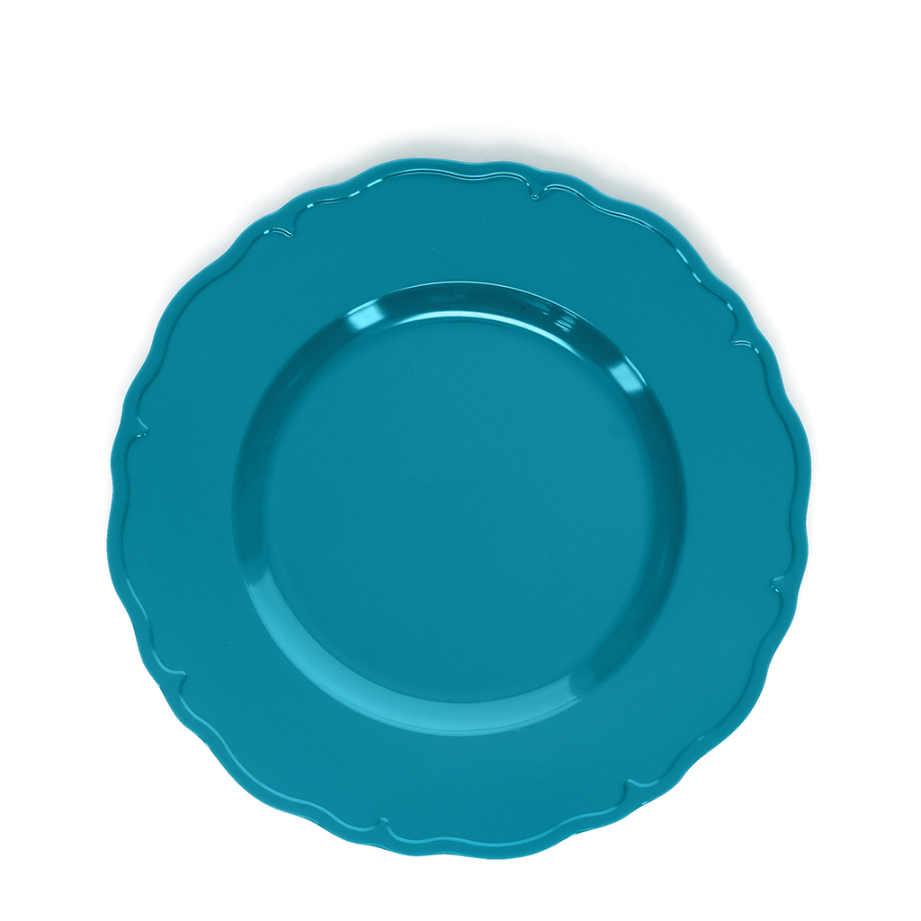 assiette mélamine (20cm) - bleu pétrole