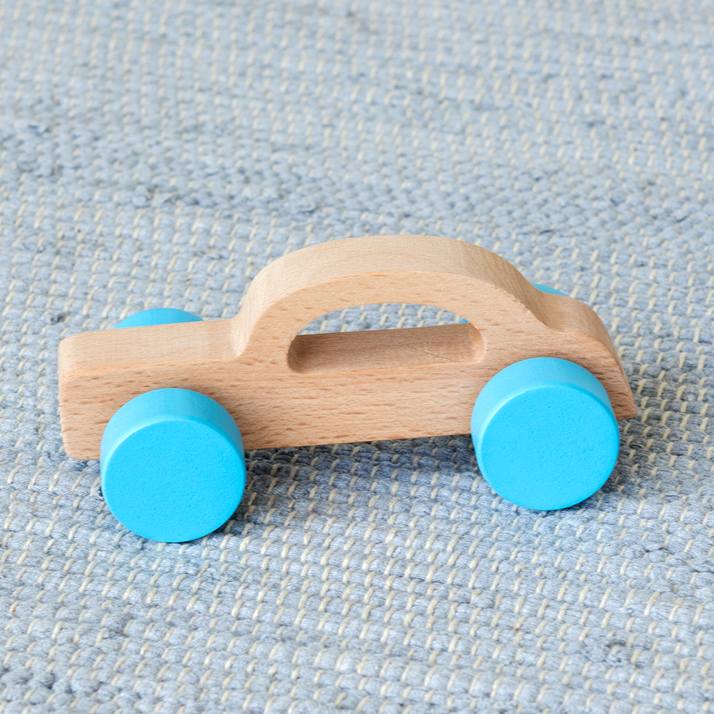wooden push along toy - car