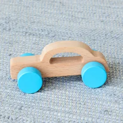 wooden push along toy - car wooden push along toy - car