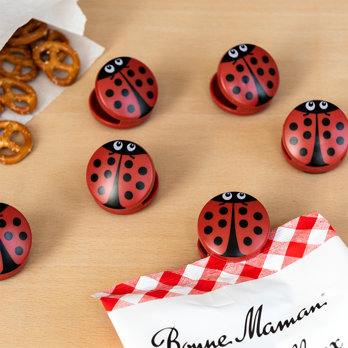 bag clips (set of 6) - ladybird