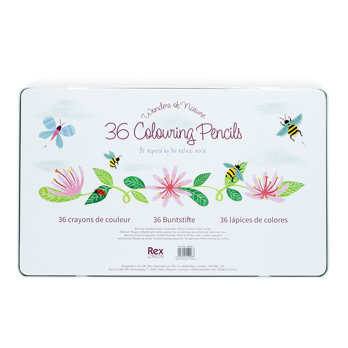 36 buntstifte in einer blechdose - wonders of nature