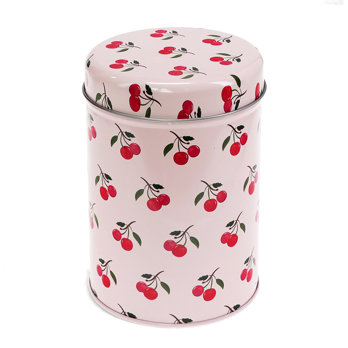 canister storage tin - little cherry