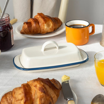 beurrier émaillé - bleu