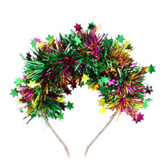 serre-tête de fête de noël – étoile en guirlande scintillante