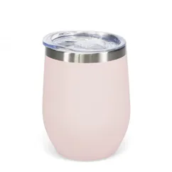 rubber coated travel cup 350ml - pink rubber coated travel cup 350ml - pink