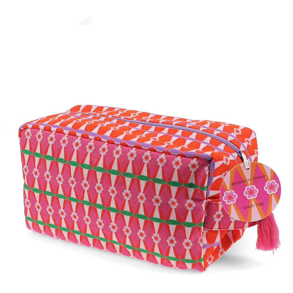 kulturbeutel - geometric flower