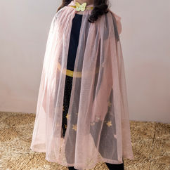children's glitter cape - light pink
