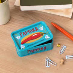 mini storage tin with lid - paprika