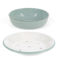 round two-part enamel soap dish - sage green